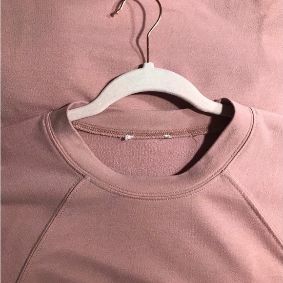 Mauve Pink Shirt Dress Short Puff Sleeves Pockets Relaxed Fit Large - Picture 3 of 5